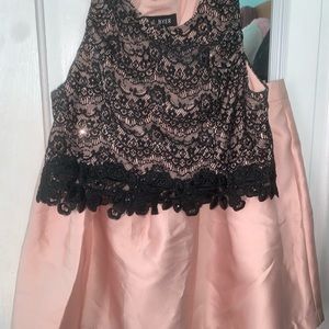 Nude and Black Half Dress